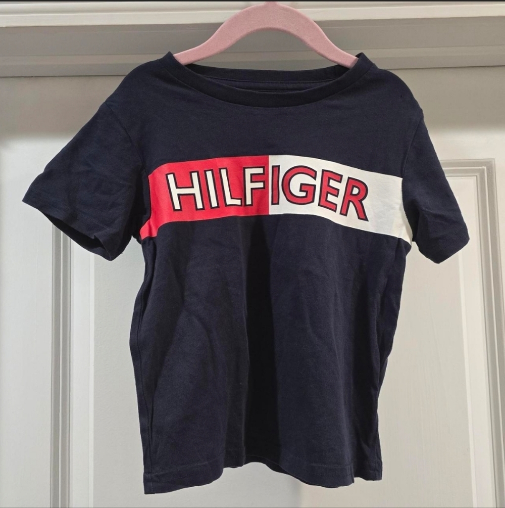 Tommy Hilfiger Boys Tee 3T Navy Logo Shirt